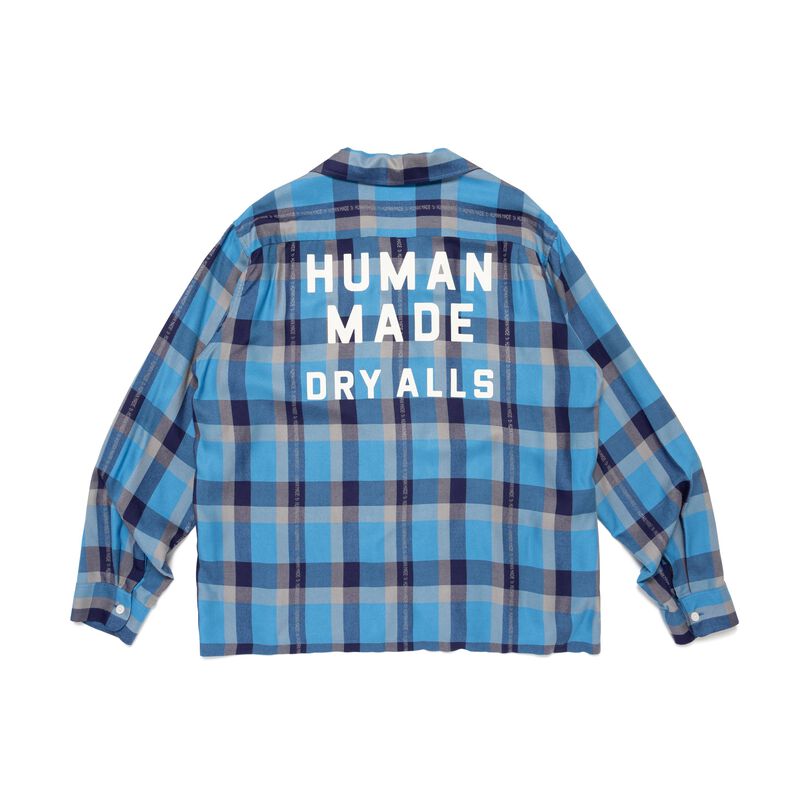 HUMAN MADE OPEN COLLAR CHECK SHIRT
