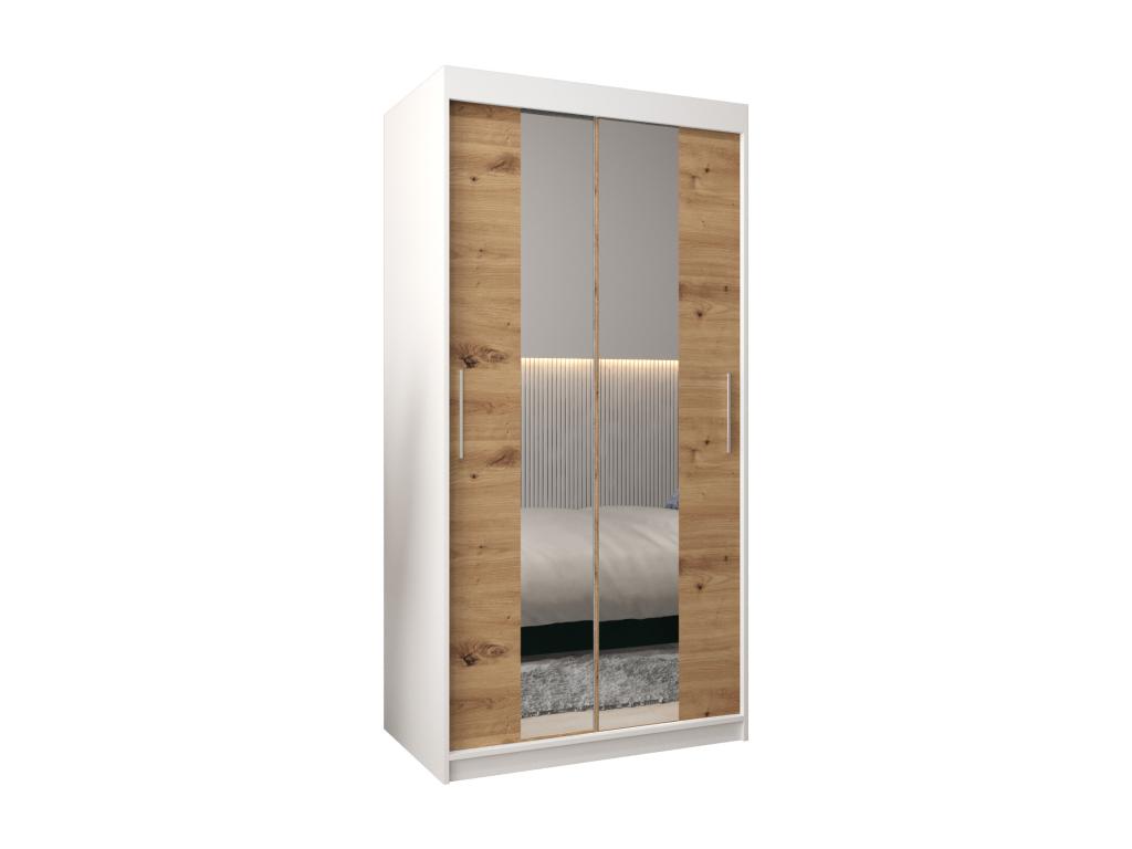 Armario TOKYO 1 de puertas correderas 200/100/62 2 puertas (blanco/artisan)