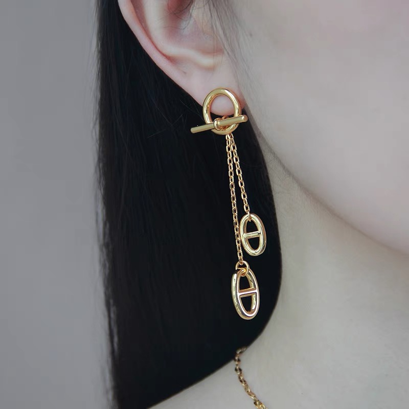 Hermes Pig Nose Tassel Earrings - Original Replica Club