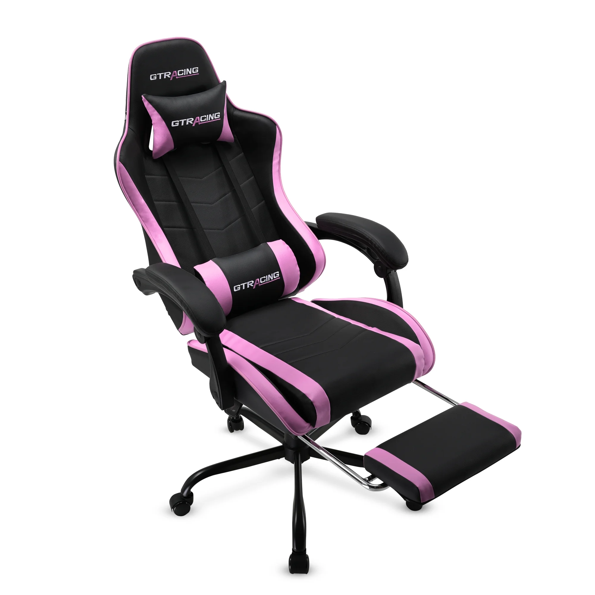 GTRACING GTWD-200 Ergonomic Gaming Chair with Adjustable Pillows and Footrest , White - Image 31
