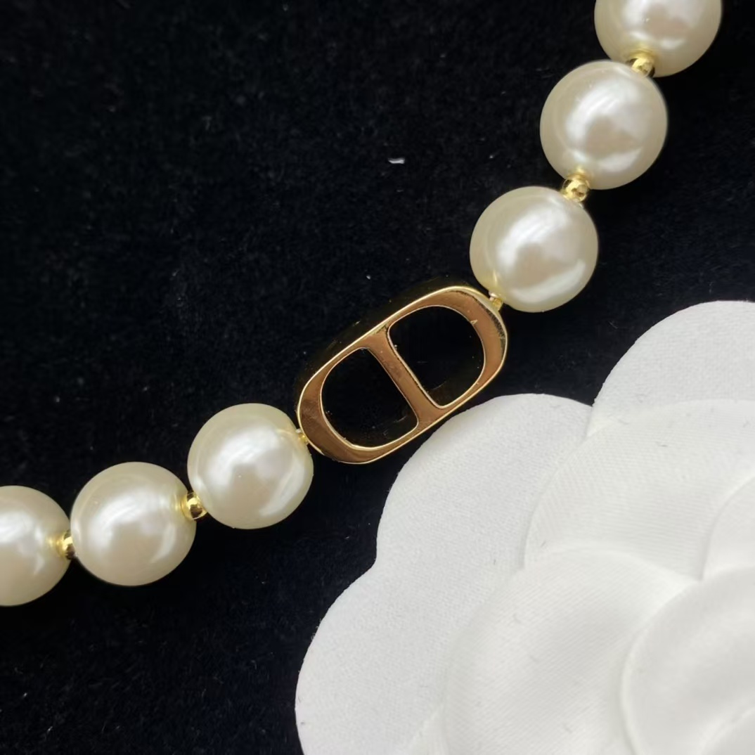 Dior CD Pendant Pearl Choker Necklace - Original Replica Club