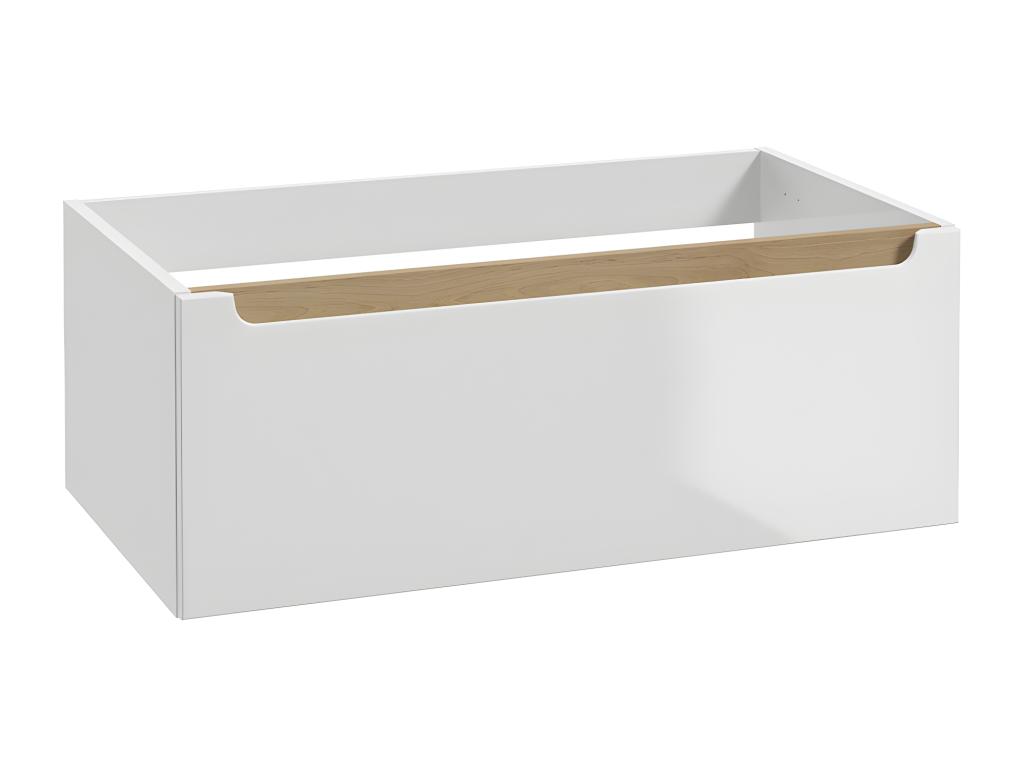 Mueble bajo lavabo 80cm 1 cajón Livia Blanco y Madera