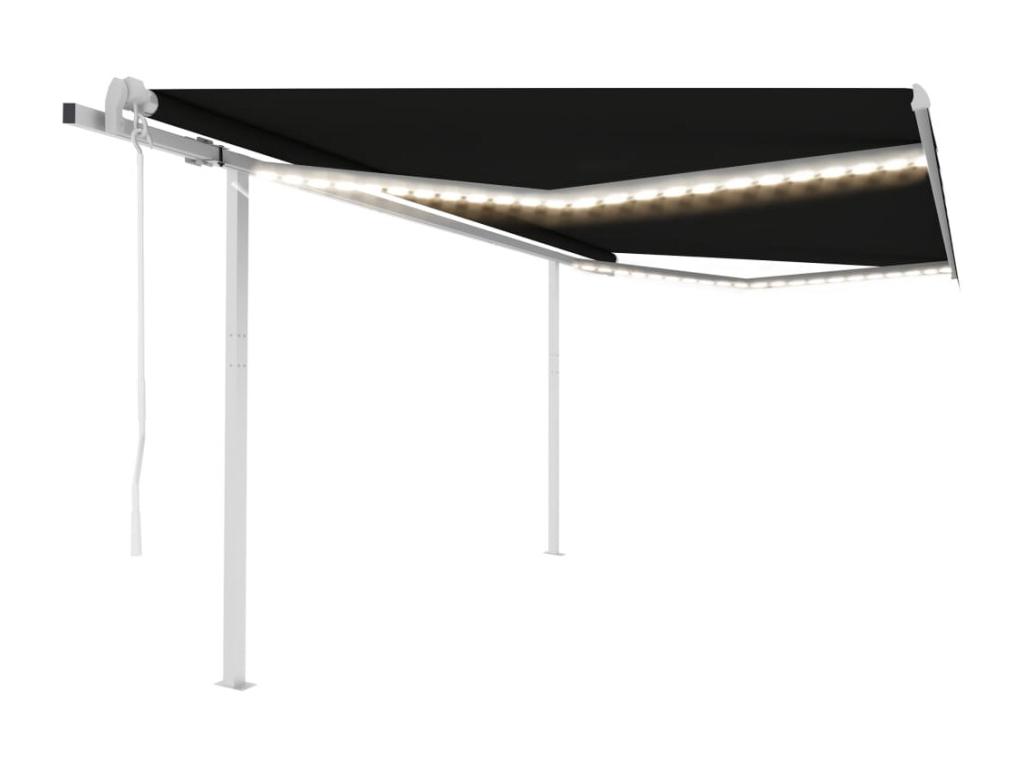 Toldo automático Joliven sensor de viento gris antracita 4 5x3 m