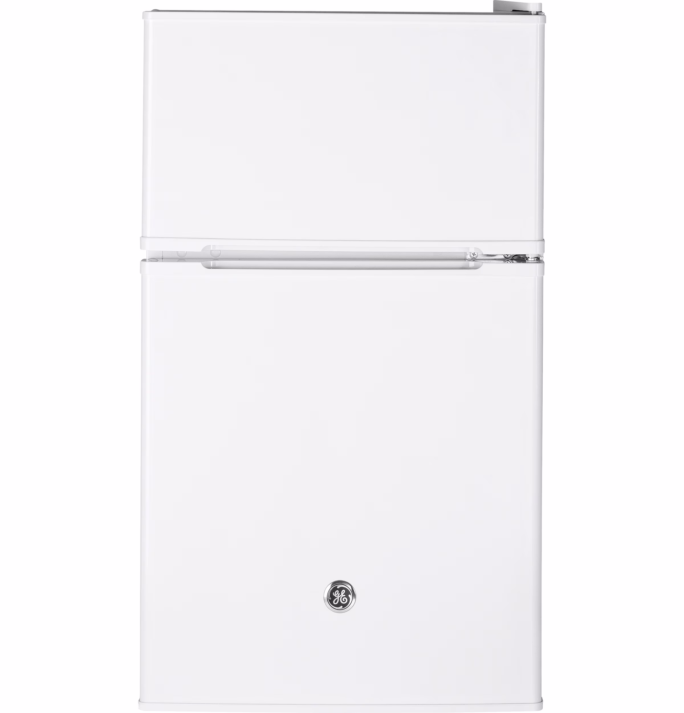 GE Appliances 3.1 Cu. Ft. Freestanding Double Door Compact Refrigerator, Steel