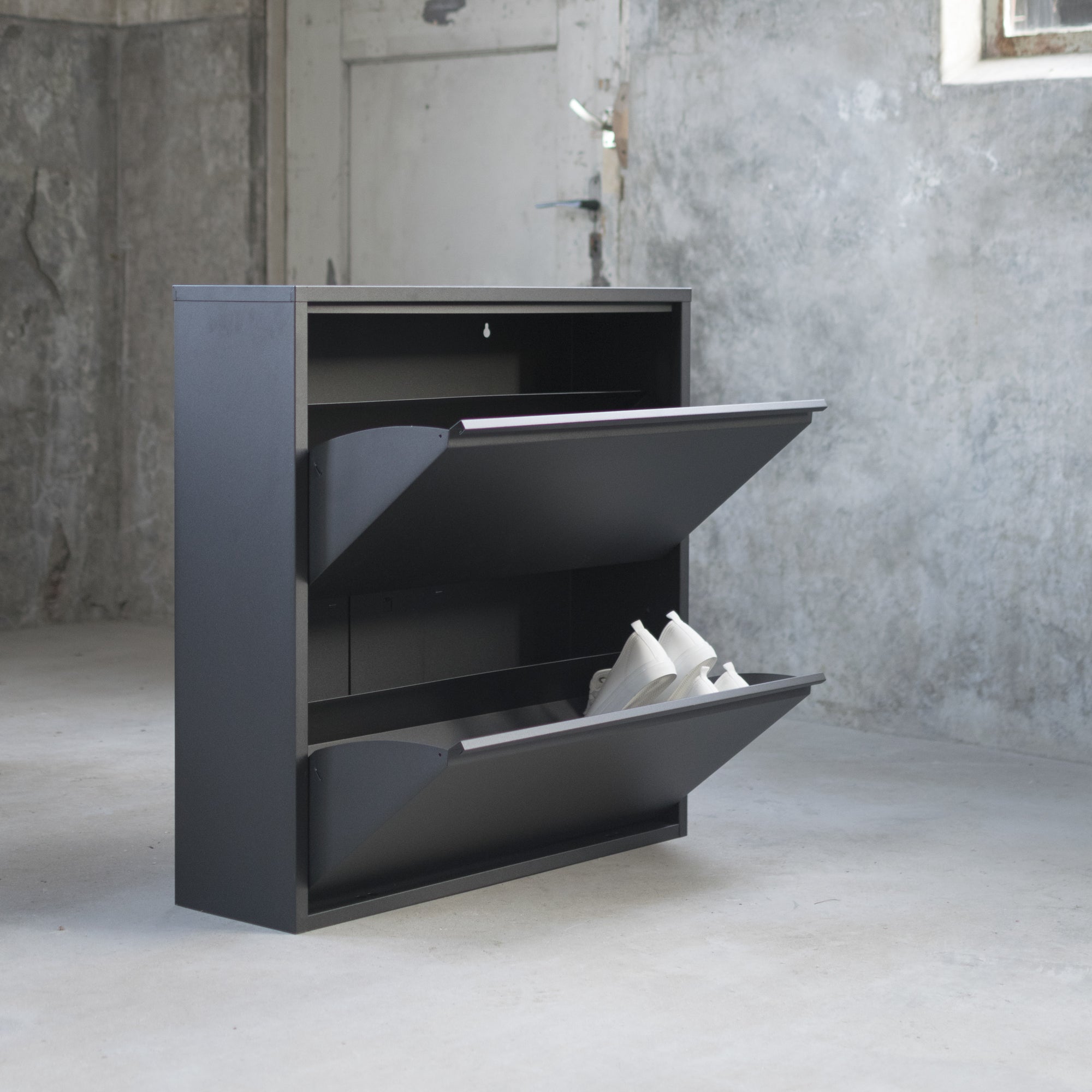 Spinder Design Billy 2 Schoenenkast - Zwart