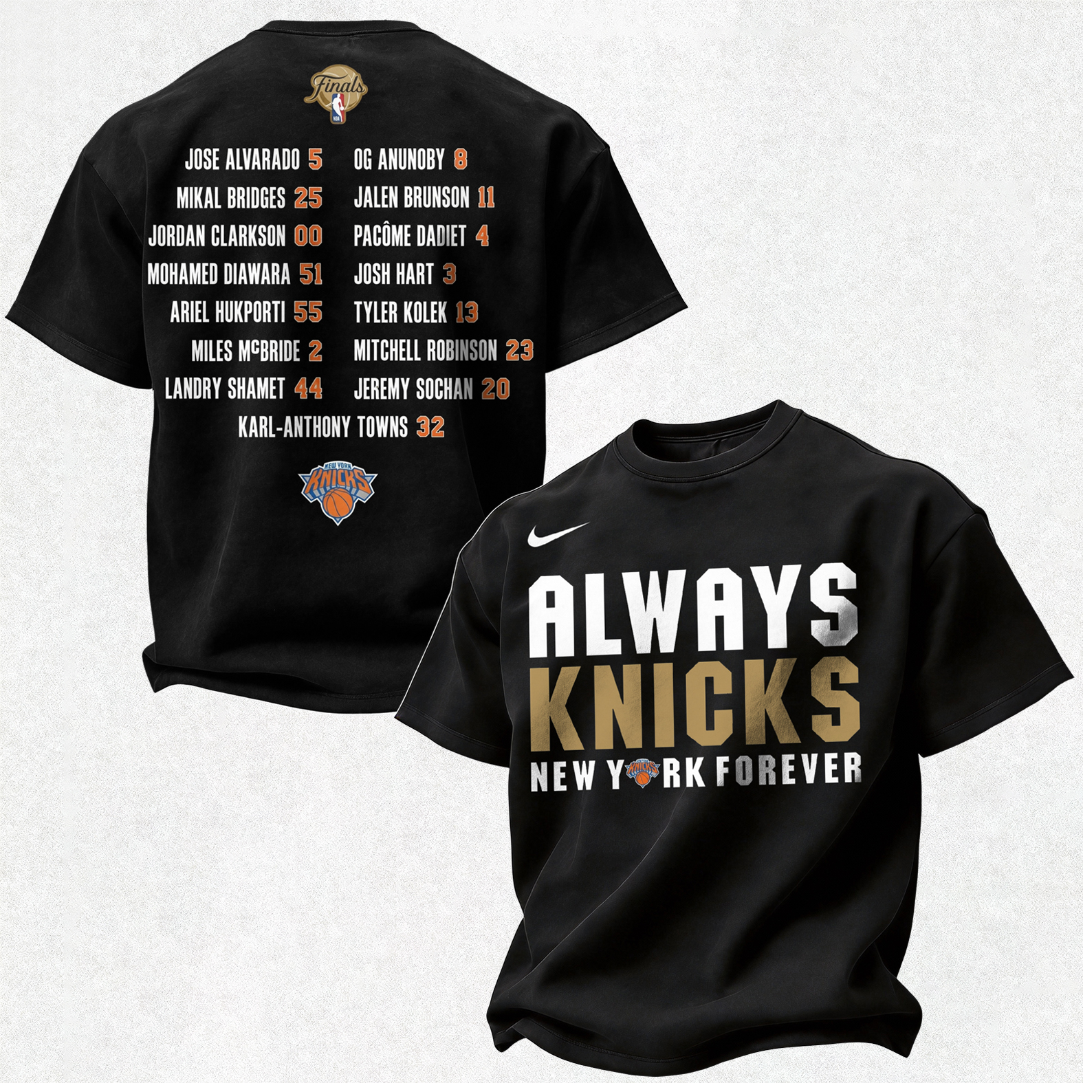 New York Basketball 2026 Team Roster Printed Unisex Oversized T-shirt