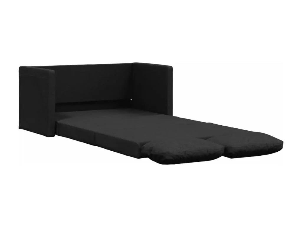 Sofá cama de suelo 2 en 1 tela negro 112x174x55 cm CNOM70332