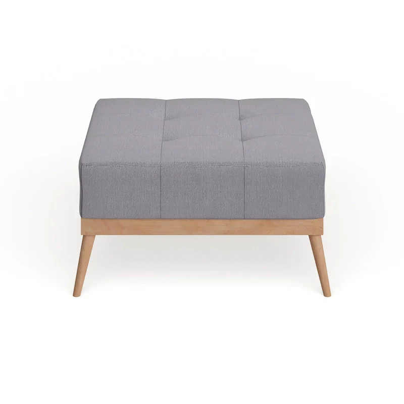 Christopher Knight Home Carson Lund Mid-Century Tufted Fabric Square Ottoman
