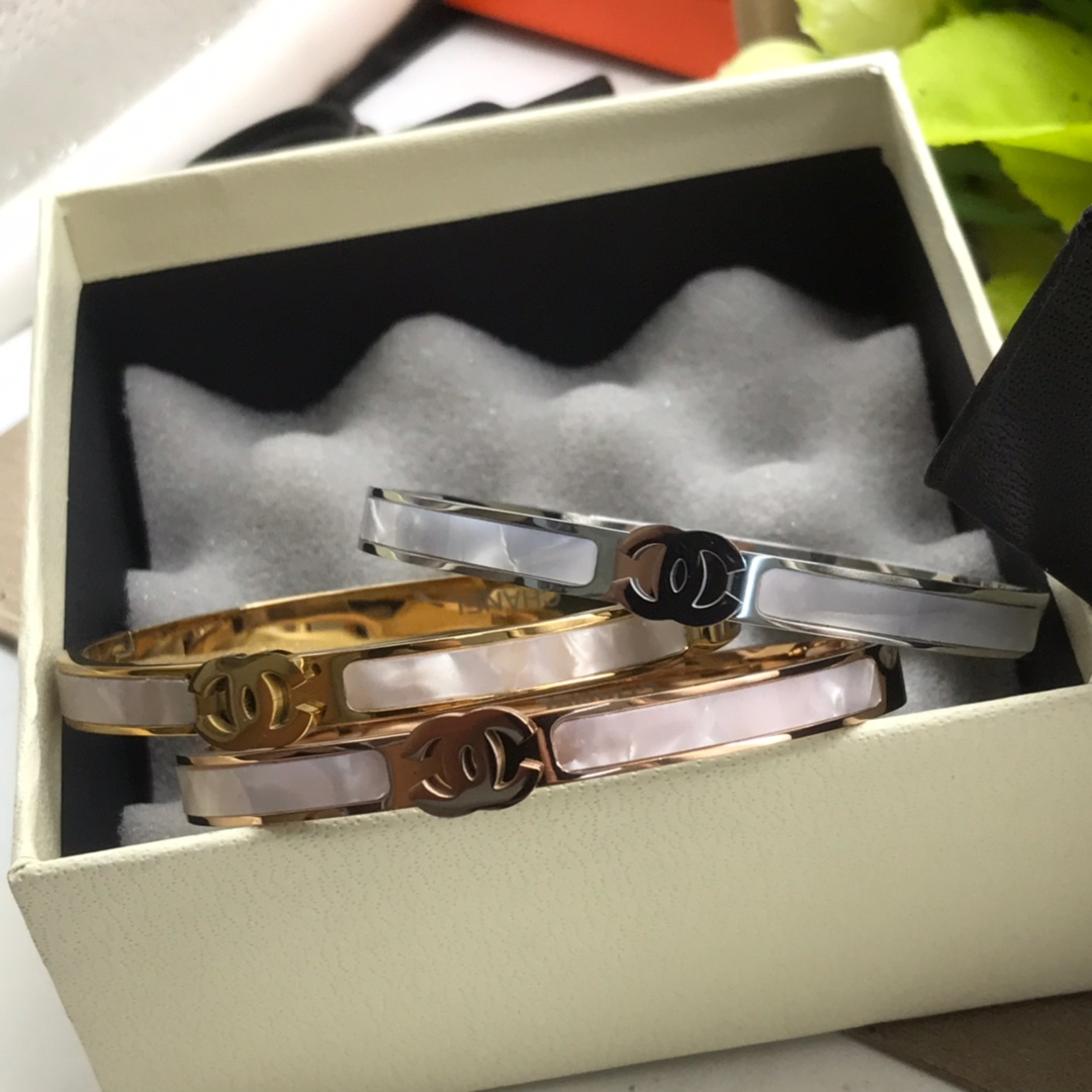 Chanel Mother of Pearl Bangle Bracelet - Original Replica Club