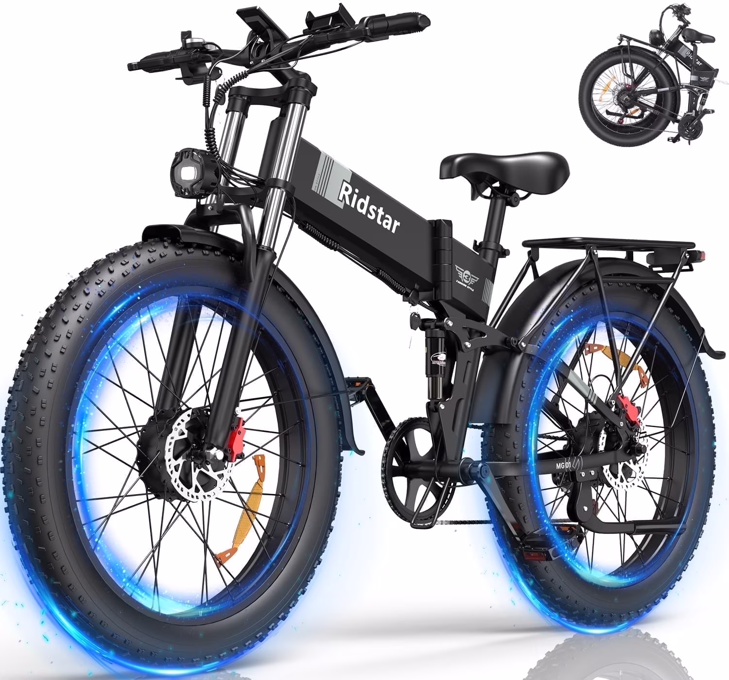 Dual Motor PEAK 3000W Electric Bike for Adults,31mph 48V 23Ah Electric Bicycle,26" Fat Tire Mountain Bike UL2849 - Image 7
