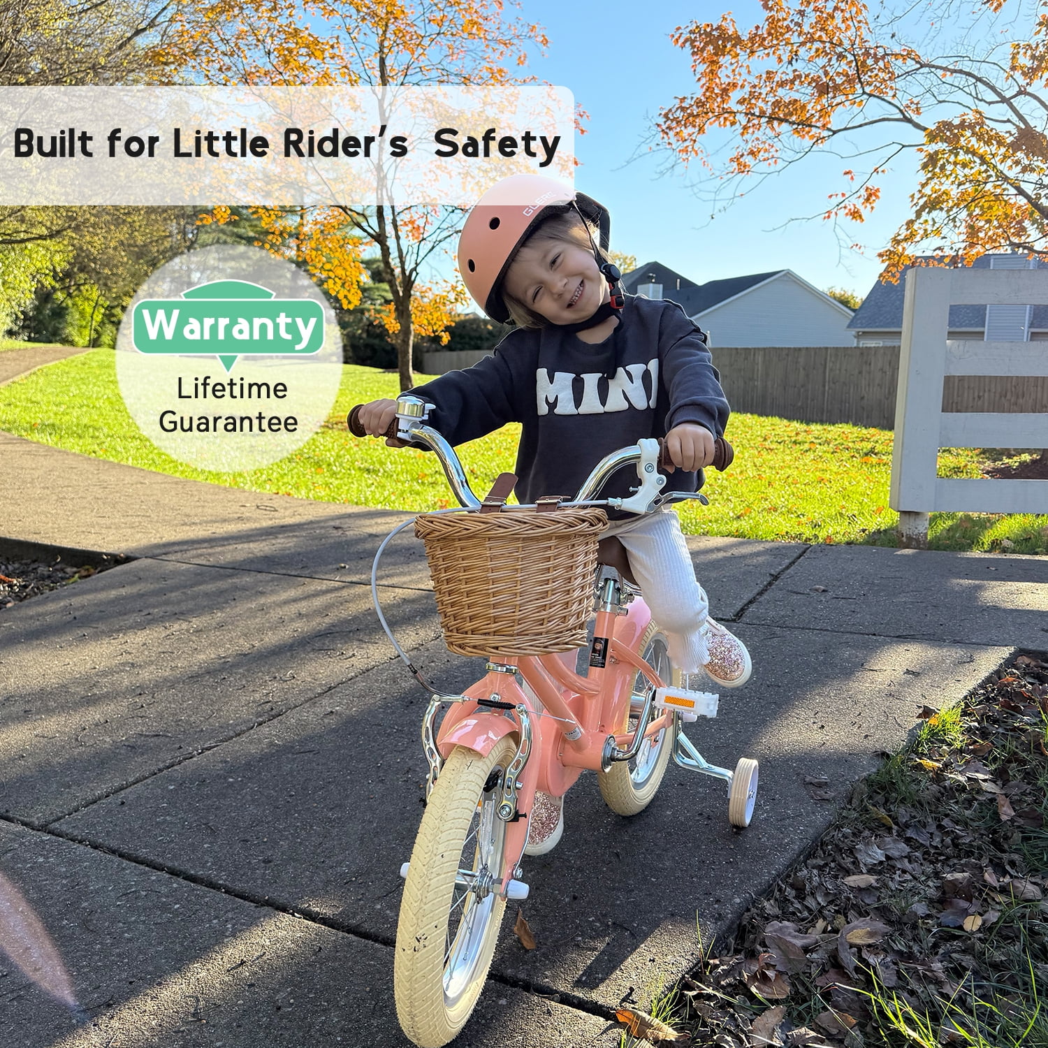 Glerc Little Molly 12 inch Kids Girls Bike for1 2-4 Years Old Child and Toddler,gifts,Pink - Image 39