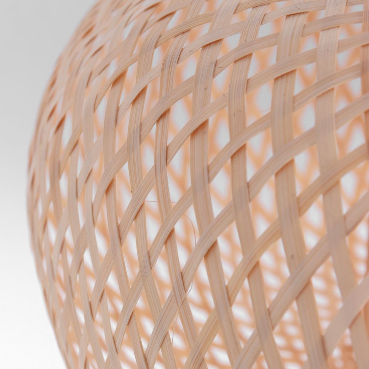 Steinhauer Booglamp Sparkled Light Zwart Kap Bamboe Bruin Ø 60cm