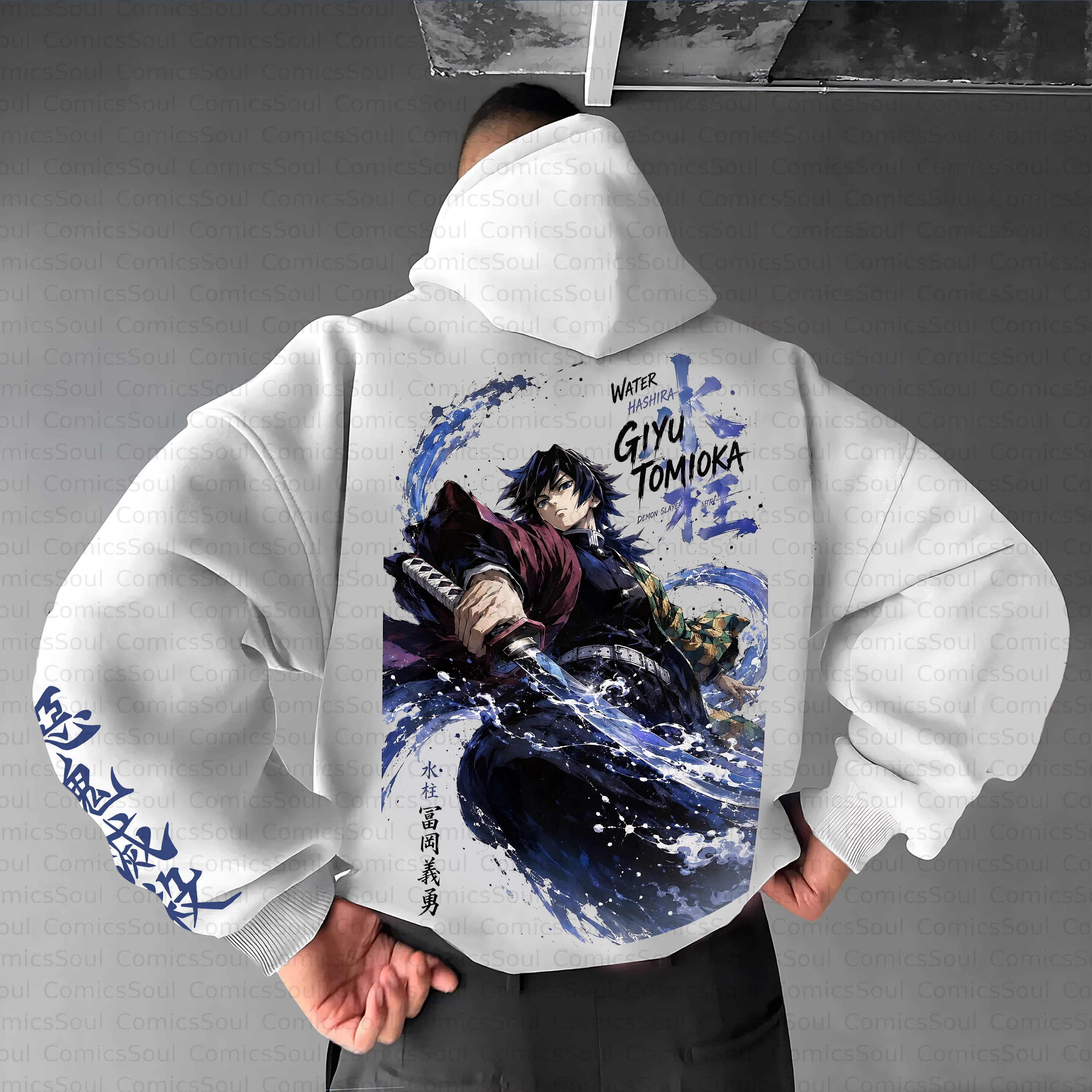Unisex Anime Inspired Vintage Plush Hoodie 3051058 TeeThreads Sustain the Scene with Custom Apparel