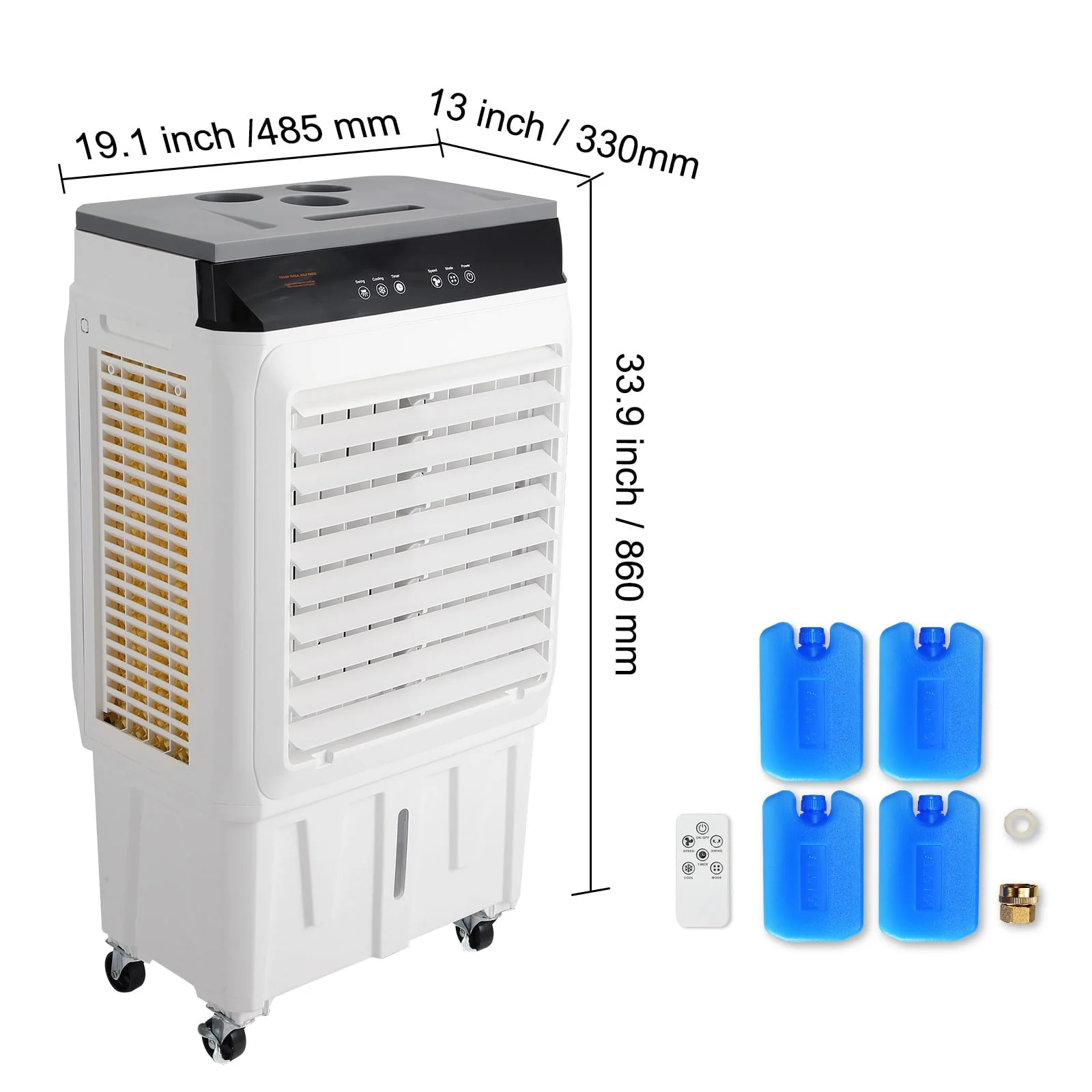 BENTISM Evaporative Cooler Swamp Cooler 3-in-1 2100 CFM 7 Gal 12h Timer Air Humidifier - Image 8