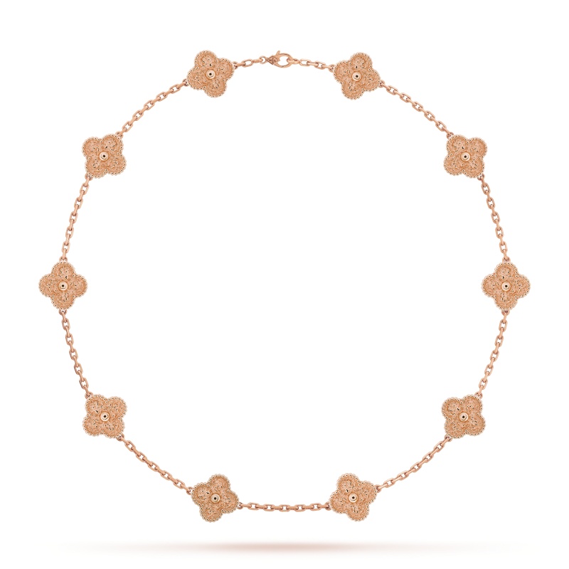 Replicate Vintage Alhambra necklace, 10 motifs(1:1 replica) - Original Replica Club