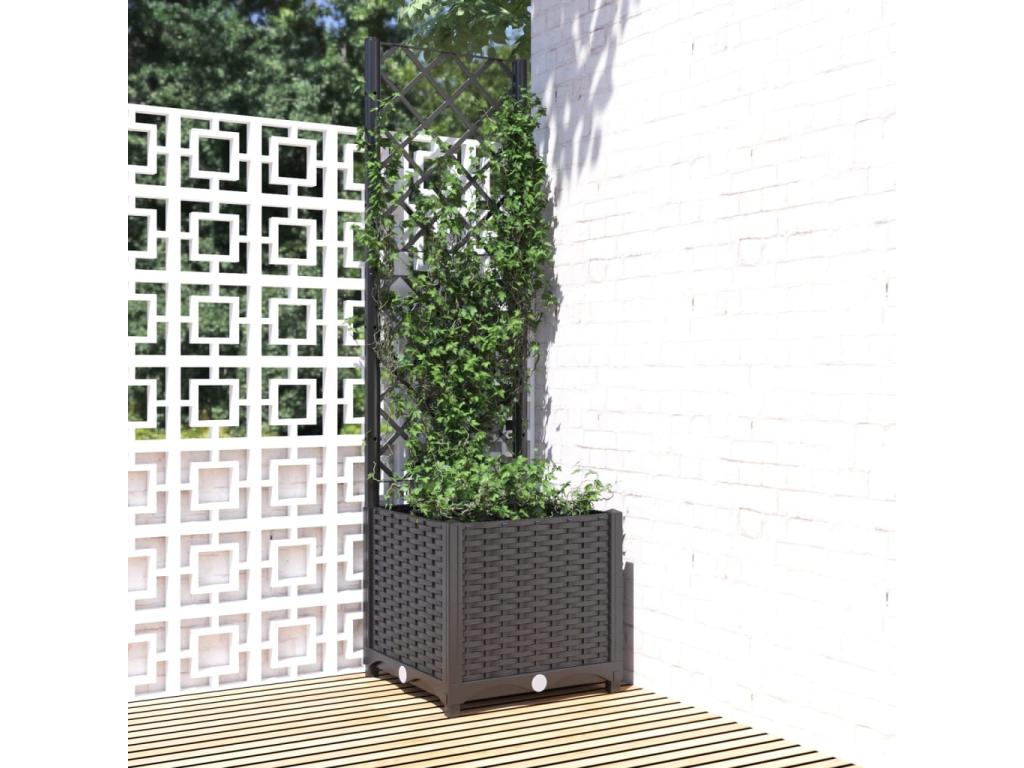 Con Decoratodo nrejado Negro 40x40x136 cm PP
