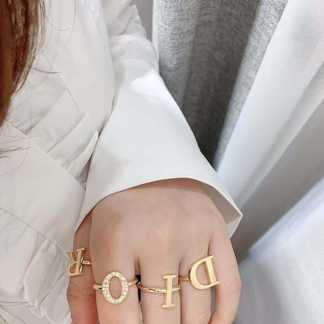 Dior Separate Letters Rings - 4 Pieces - Original Replica Club