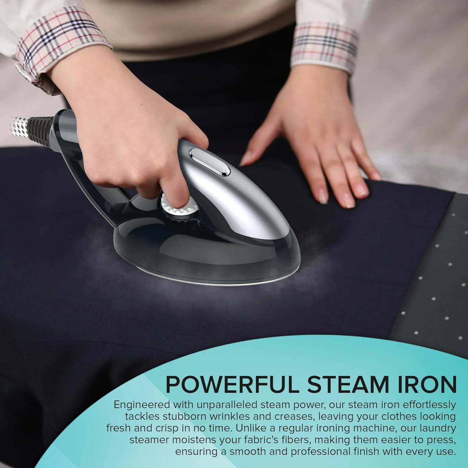 Steam & Go All-in-One Garment Steamer & Clothes Iron with Ironing Board & Hanger - Image 6