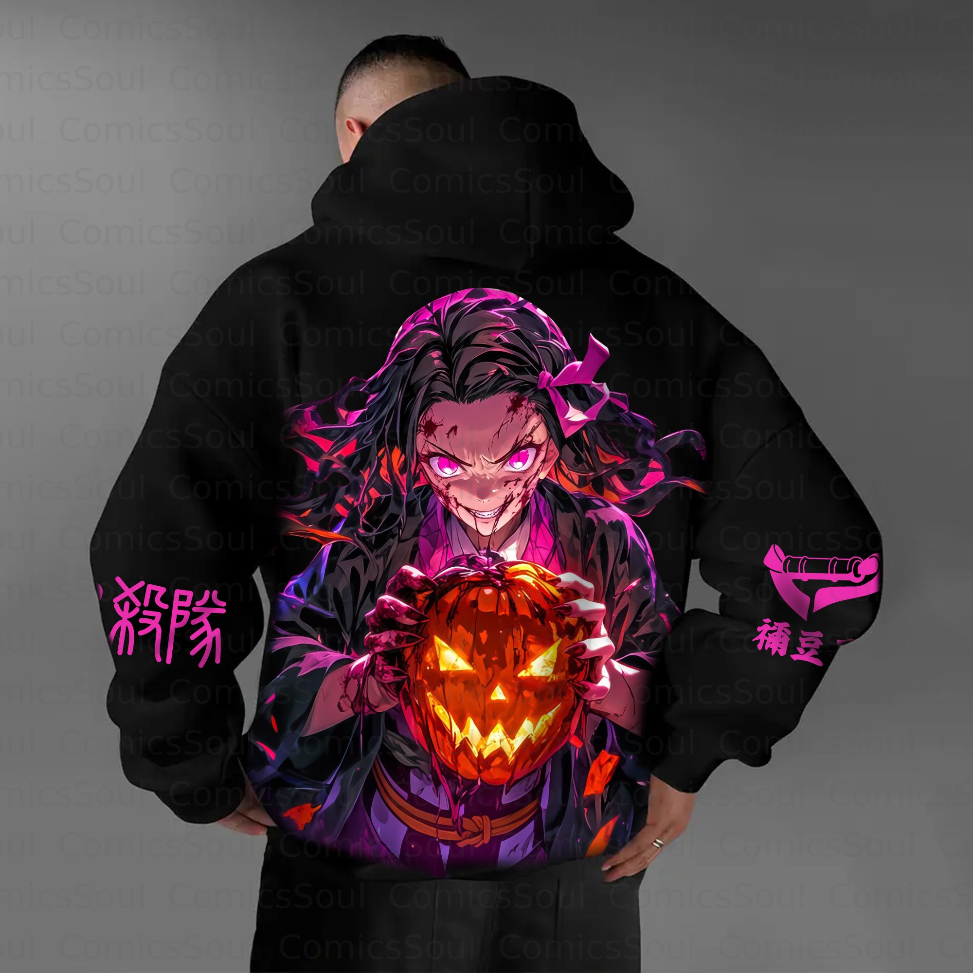 Unisex Halloween Anime Graphic Streetwear Vintage Hoodie