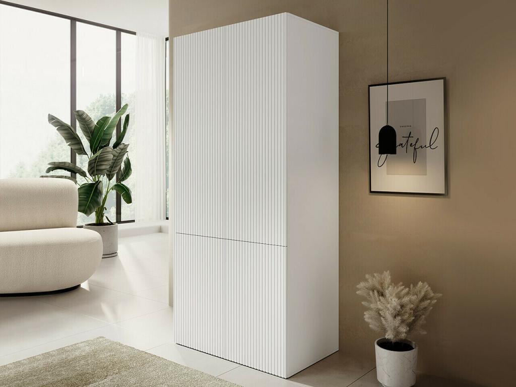Armario Cozetiq H112 - Blanco - 199x87x54cm - Puertas de armario Con bisagras