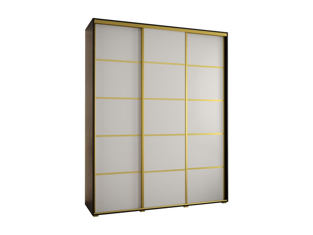 ARMARIO 4 DE PUERTAS CORREDERAS 235 - 2/200/60 3 puertas Negro/Blanco/Hominor