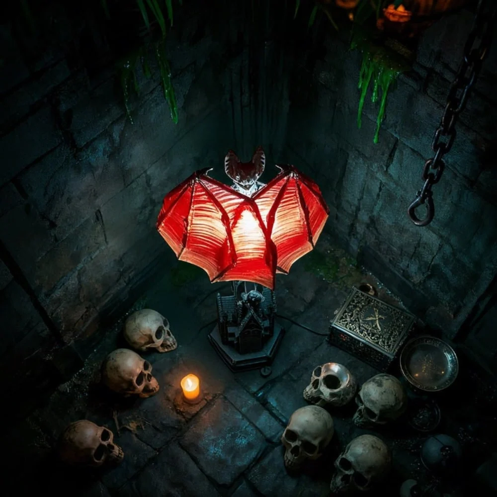 Halloween Decoration Bat Lamp Spooky Home Accent - Image 6 Halloween Decoration Bat Lamp Spooky Home Accent - Image 6