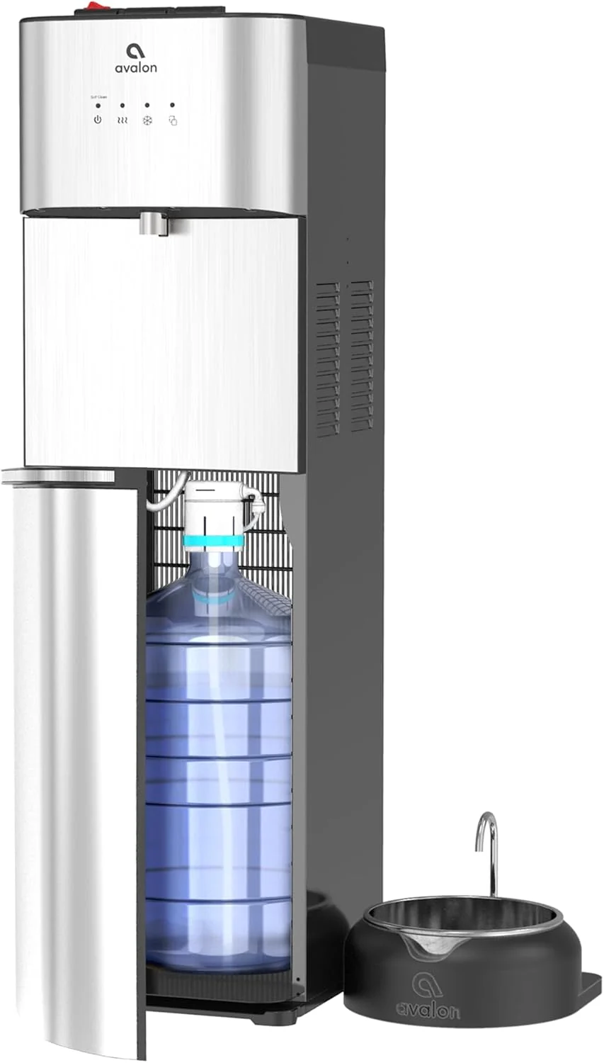 Limited Edition Self Cleaning Water Cooler Water Dispenser - 3 Temperature Settings - Hot, Cold & Room Water, Durable Stainless Steel Construction, Bottom Loading .