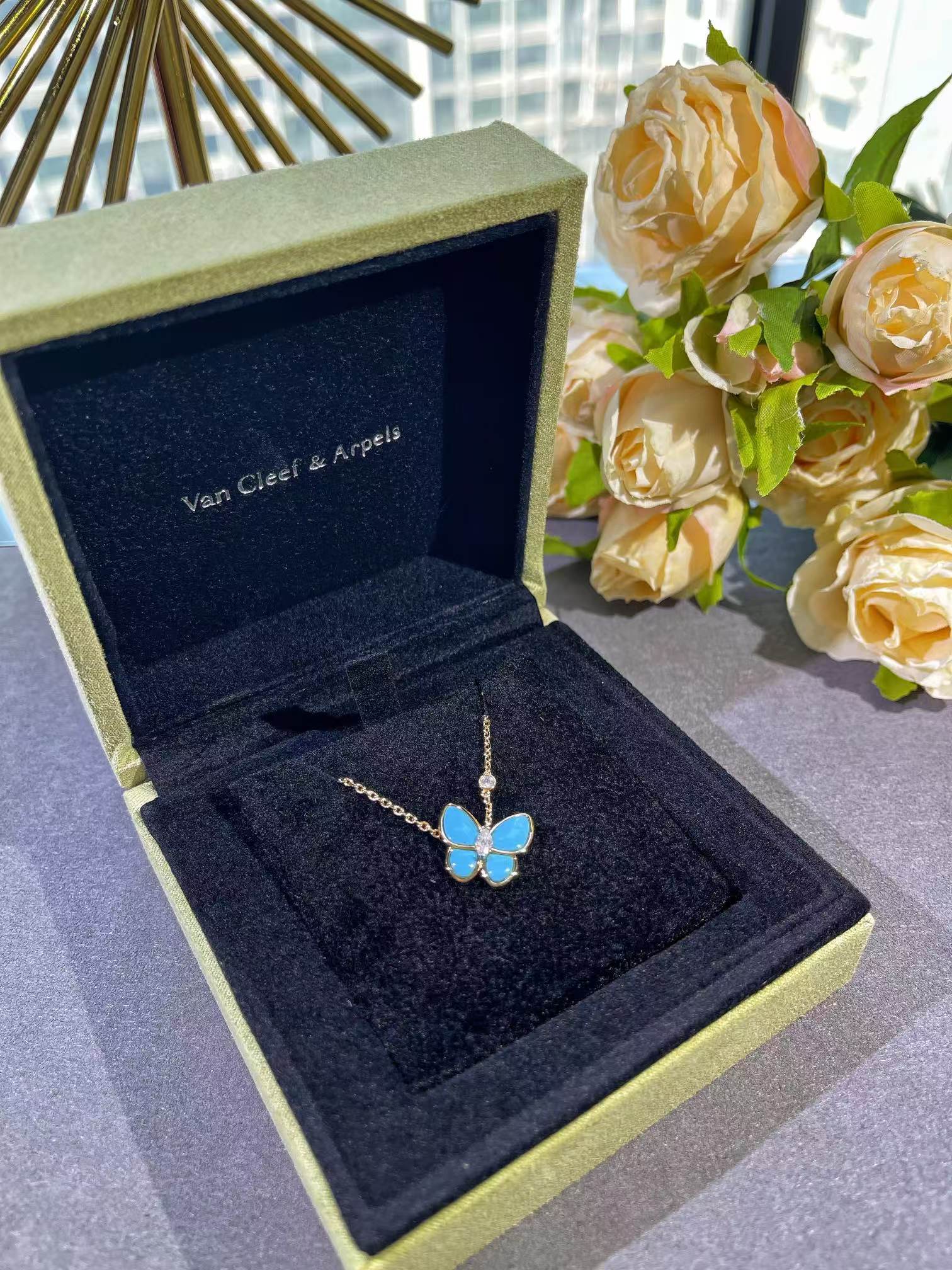 VCA Two Butterfly Pendant Necklace - Original Replica Club