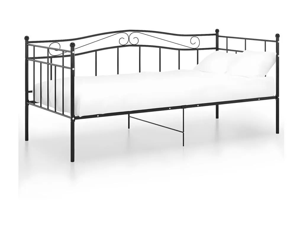 Estructura de sofá cama Negro Lluesmamuebles 90x200 cm