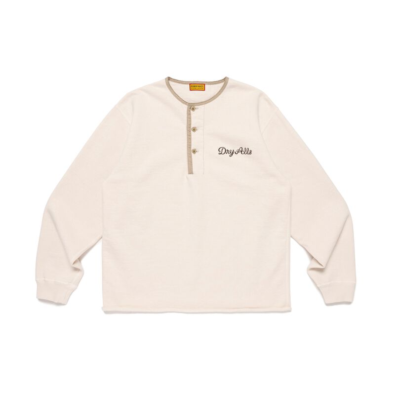 HUMAN MADE HENLEY NECK SWEATSHIRT
