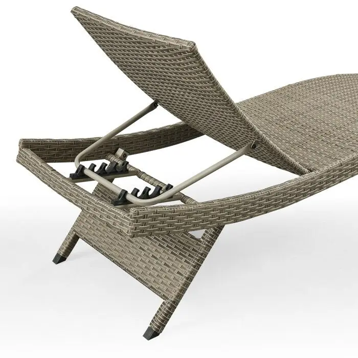 All Weather Wicker Chaise Lounge - Set of 2