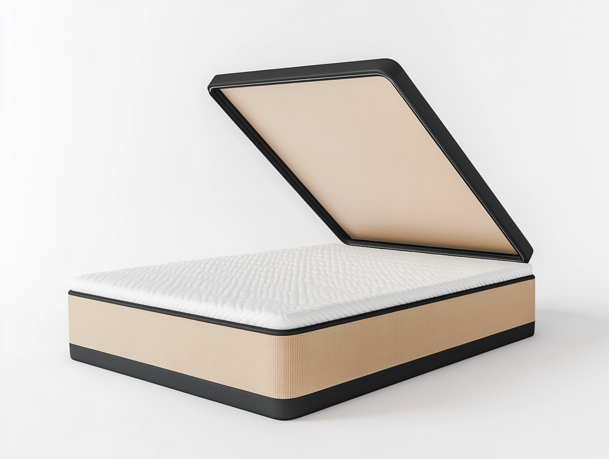 Pack cama con almacenamiento y colchón para dormitorio moderno
