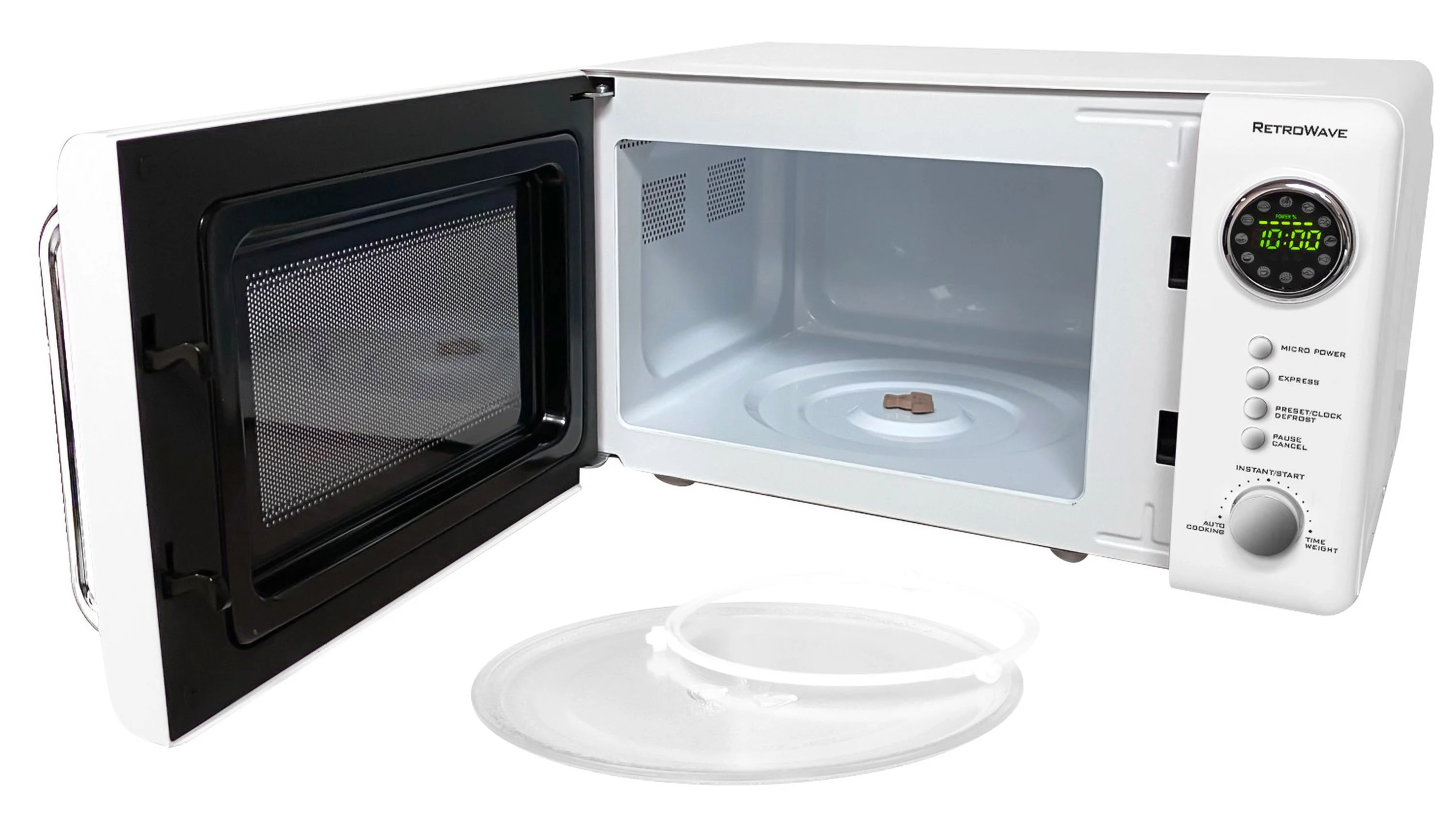 Nostalgia Retro Compact Countertop Microwave Oven - 0.7 Cu. Ft. - 700-Watts with LED Digital Display - Child Lock - Easy Clean Interior - Orange - Image 28
