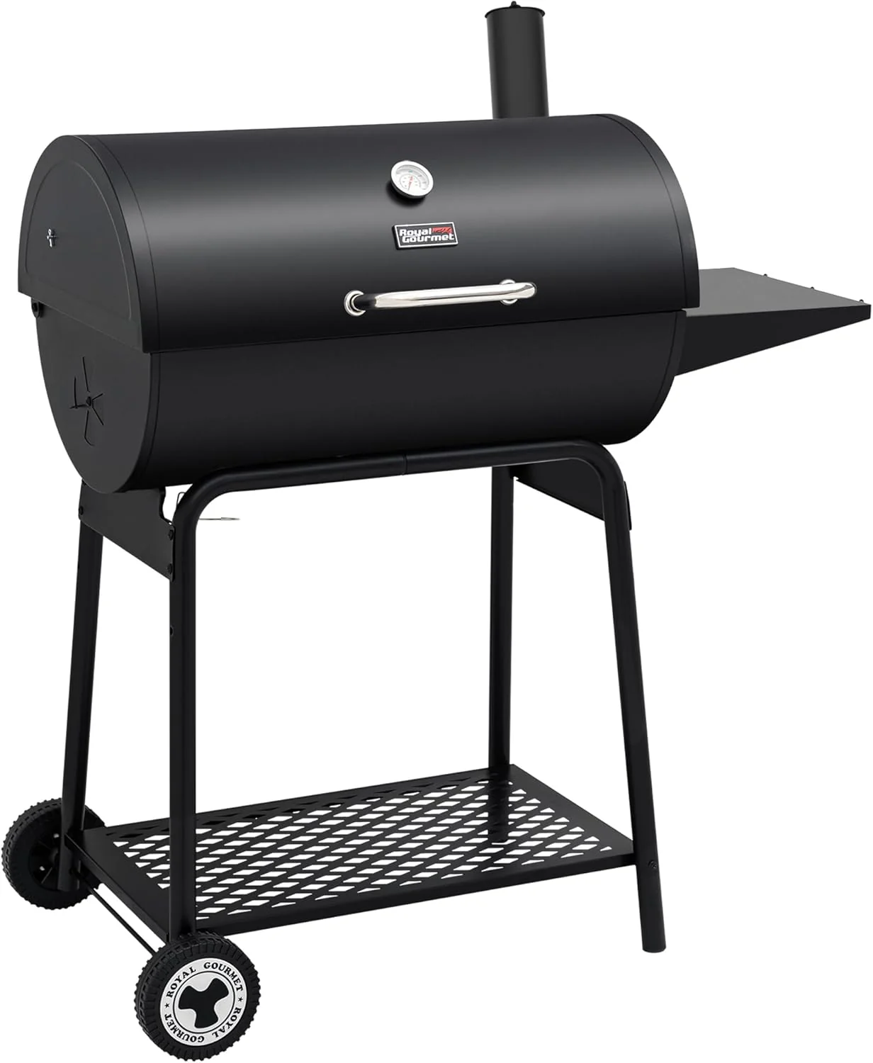 Royal Gourmet CC1830 30 Inch Barrel Charcoal Grill with Warming Rack Outdoor BBQ Grill