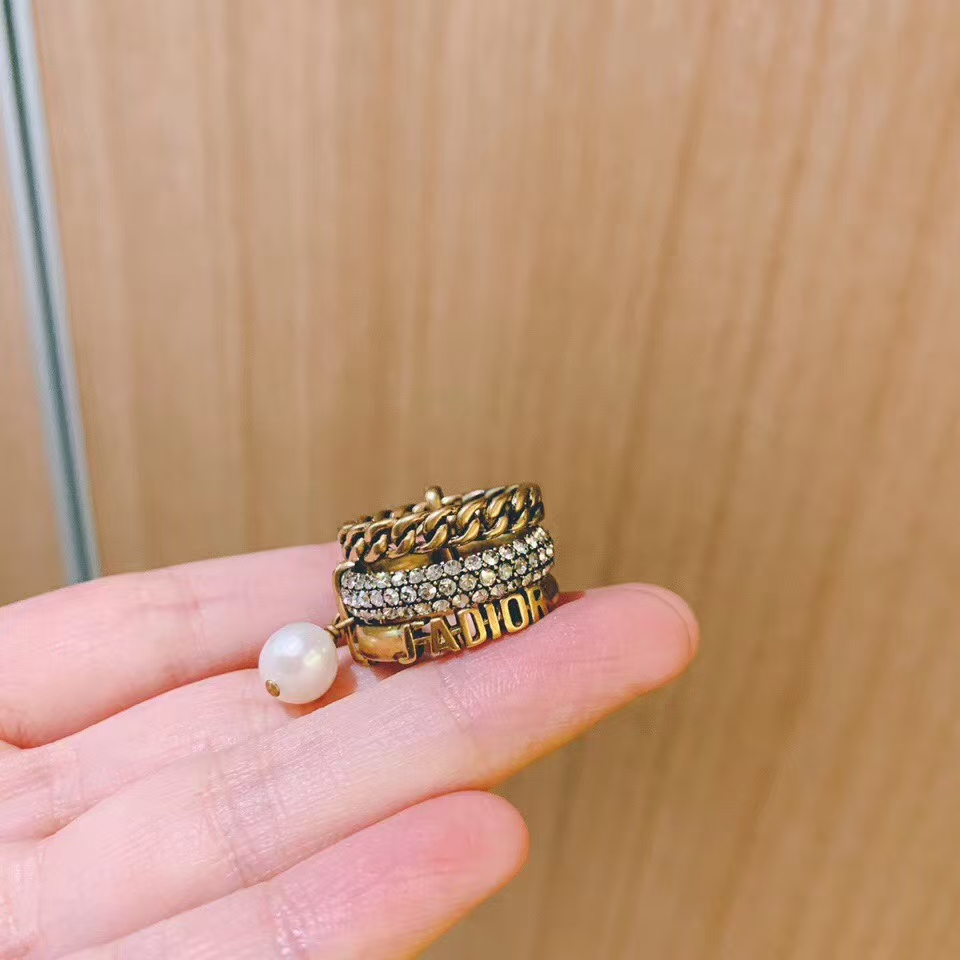 JADIOR 3 Layers Pearl Dangle Ring - Original Replica Club