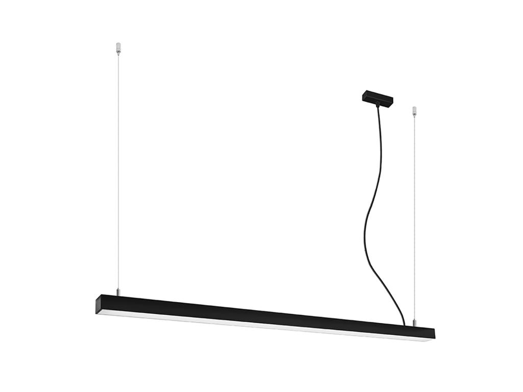 Lámparas colgantes Pinne minimalista de aluminio - 1 fuentes luminosas - L.150 x A.150 cm - negro
