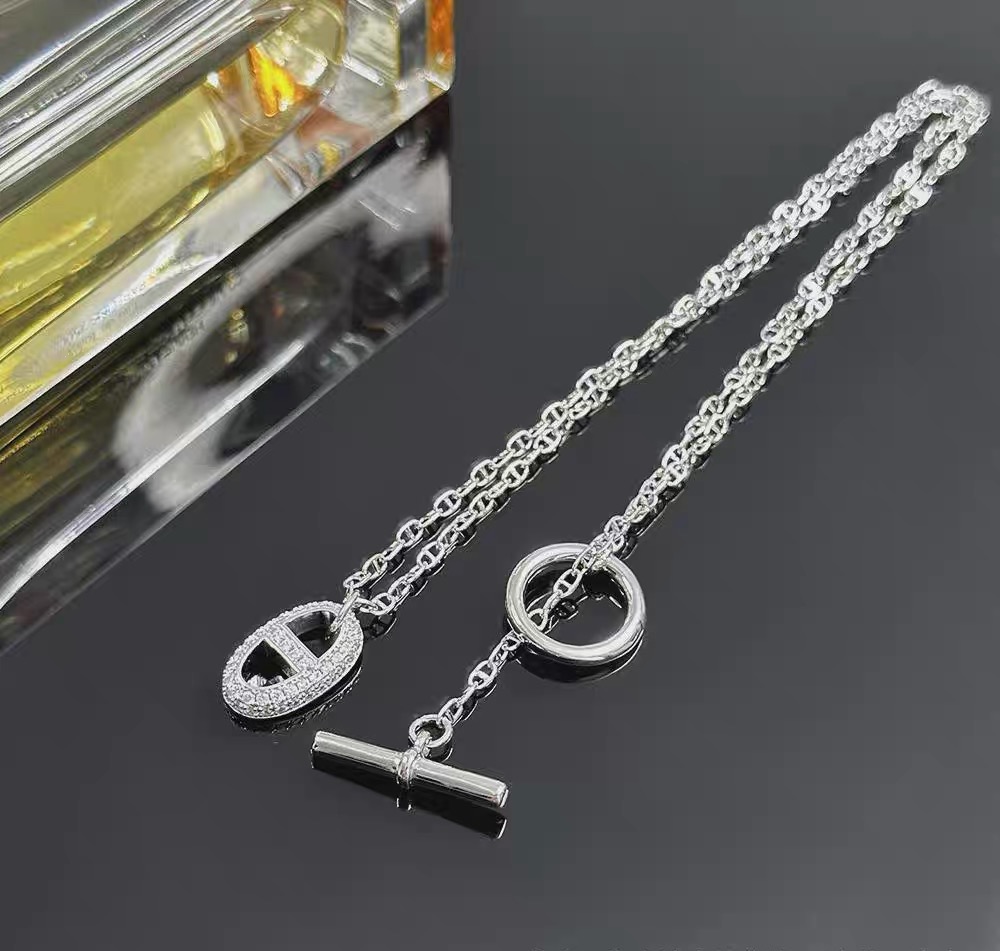 Hermes OT Clasp Pig Nose Pendant Necklace - Original Replica Club