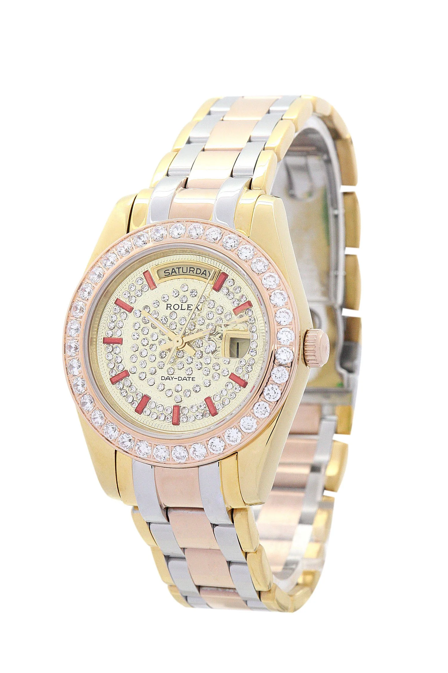 Rolex Day-Date 36mm Yellow gold with Diamonds Dial 118346