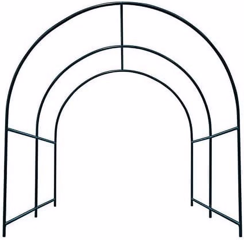 Steel Garden Arch Metal Garden Arch Multi-Size Climbing Plants Arch Arbor (6.5'x 7' x 7.2') - image 4