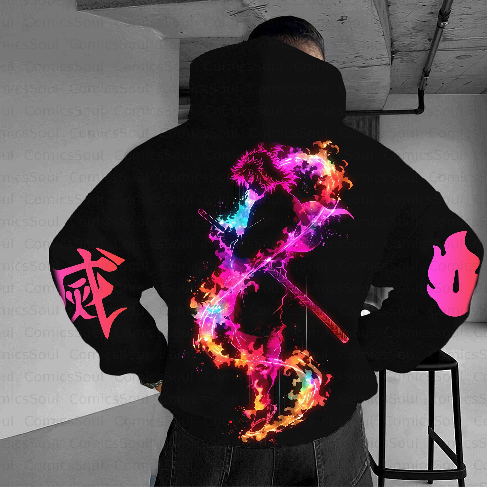 Unisex Anime Graphic Streetwear Vintage Plush Hoodie| KNY