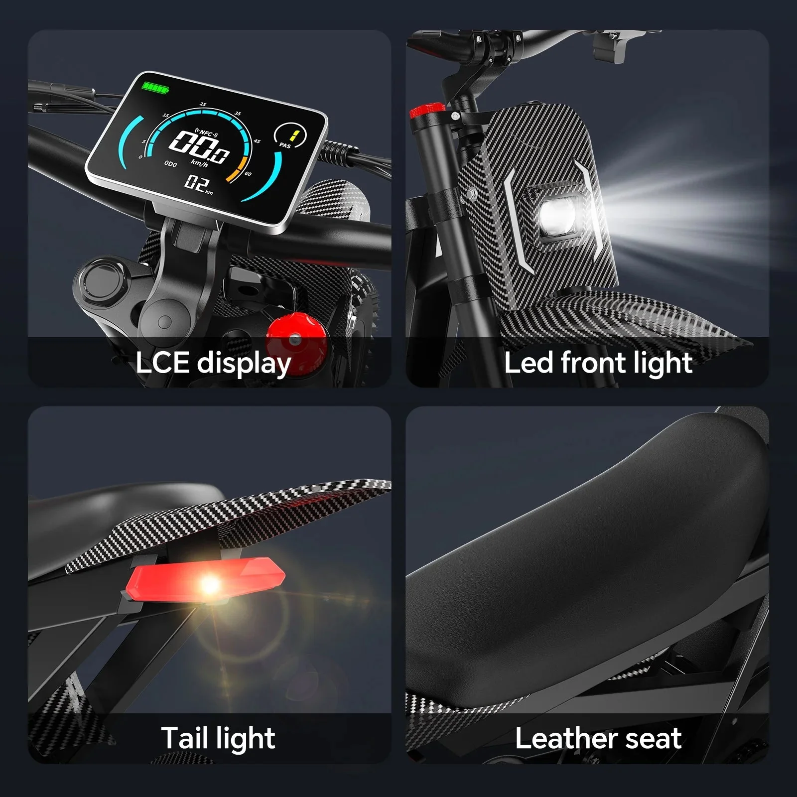 Arkveld Adult Electric Fat Tire Bike, 3000W, 40 MPH, 80 Miles, 25 inch, White - APEX1 - Image 13 Arkveld Adult Electric Fat Tire Bike, 3000W, 40 MPH, 80 Miles, 25 inch, White - APEX1 - Image 13