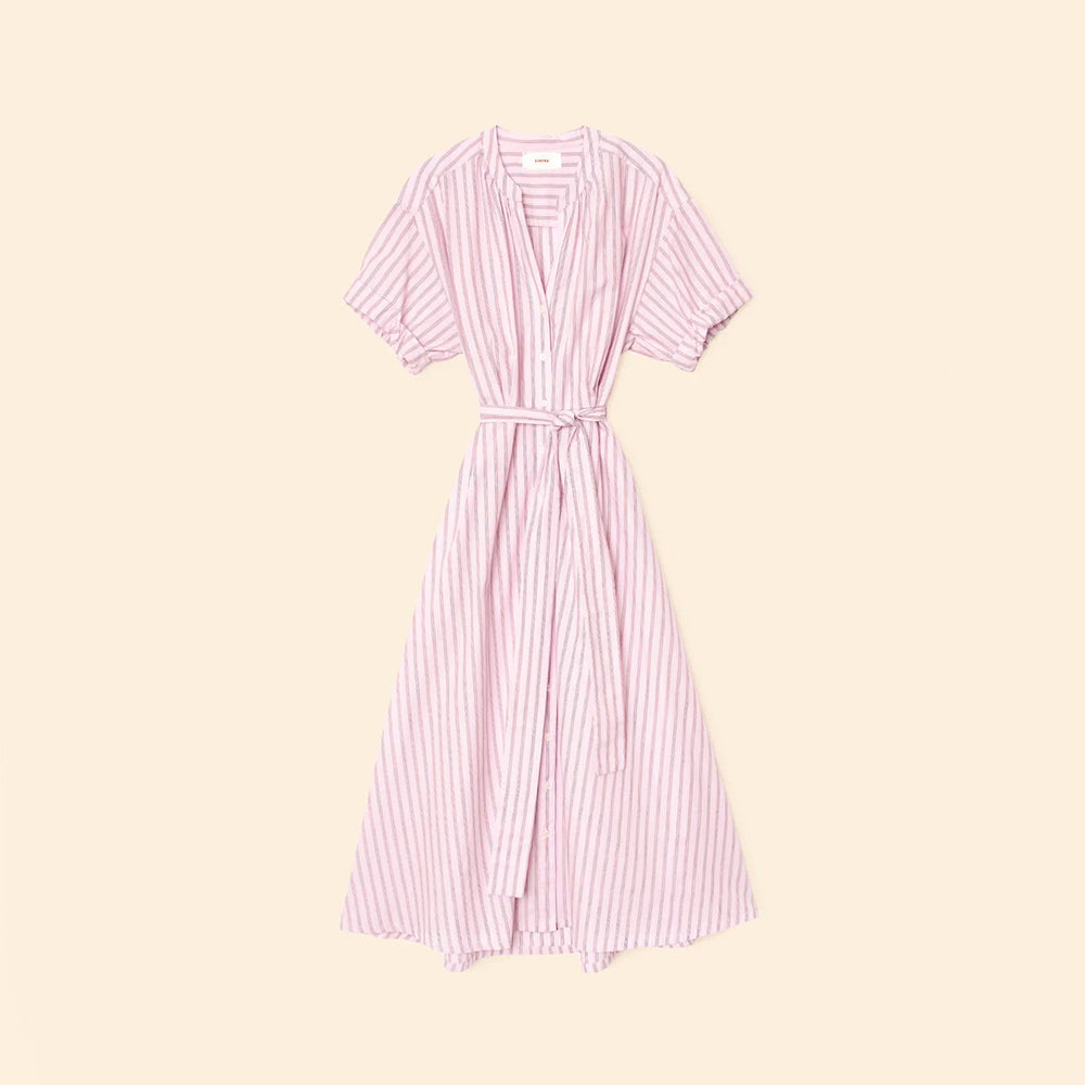 Xirena - Robe Liora Rayée - Blush Cherry