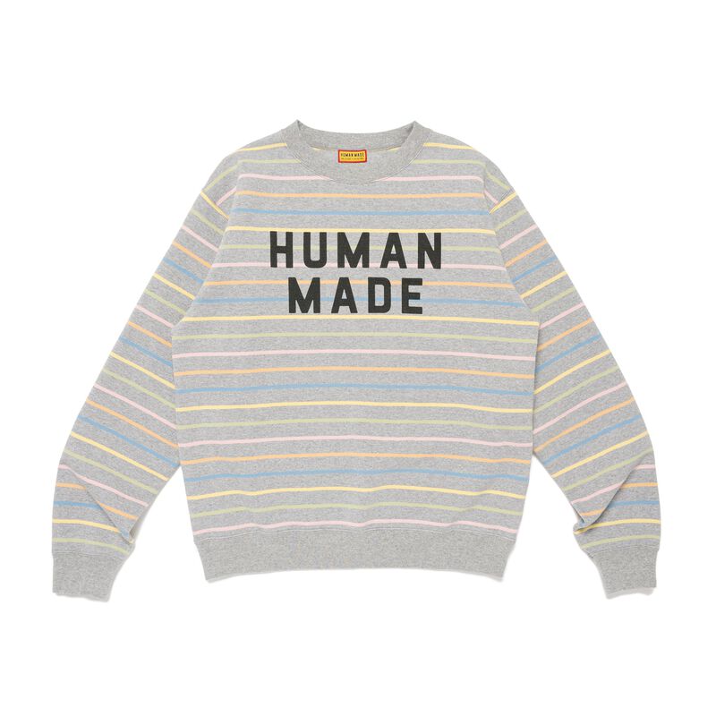 HUMAN MADE MULTI STRIPED SWEATSHIRT