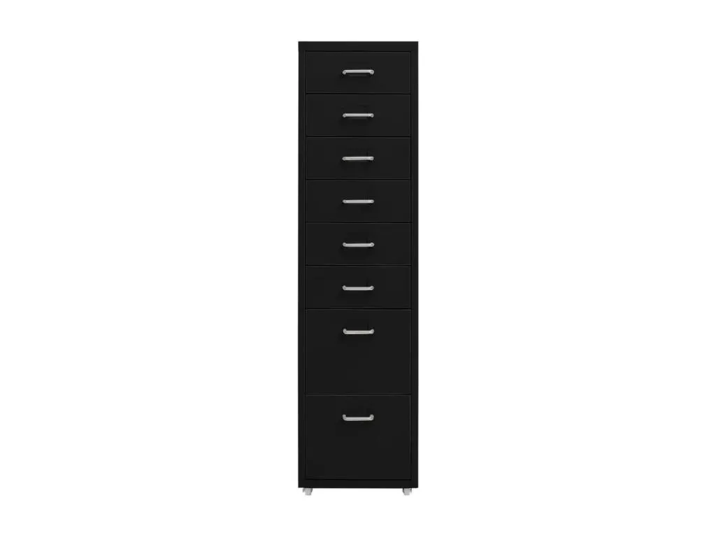 Armario archivador móvil Alkihogares negro 28x41x109 cm