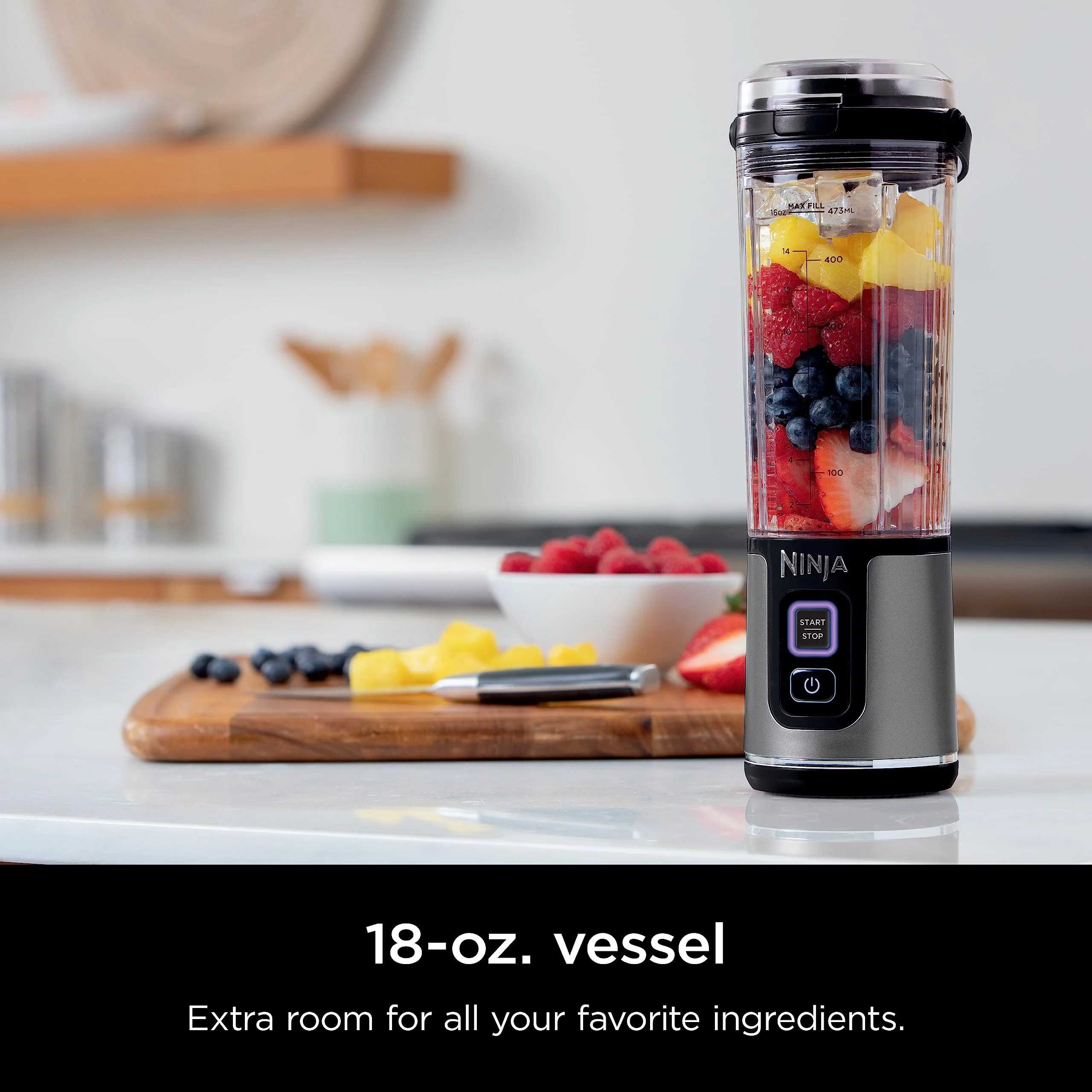 Ninja Blast Portable Blender, Cordless, 18oz. Vessel, Personal Blender for Shakes & Smoothies, BPA Free, Leakproof Lid & Sip Spout, USB-C Rechargeable, Dishwasher Safe Parts, Metallic Purple, - Image 43