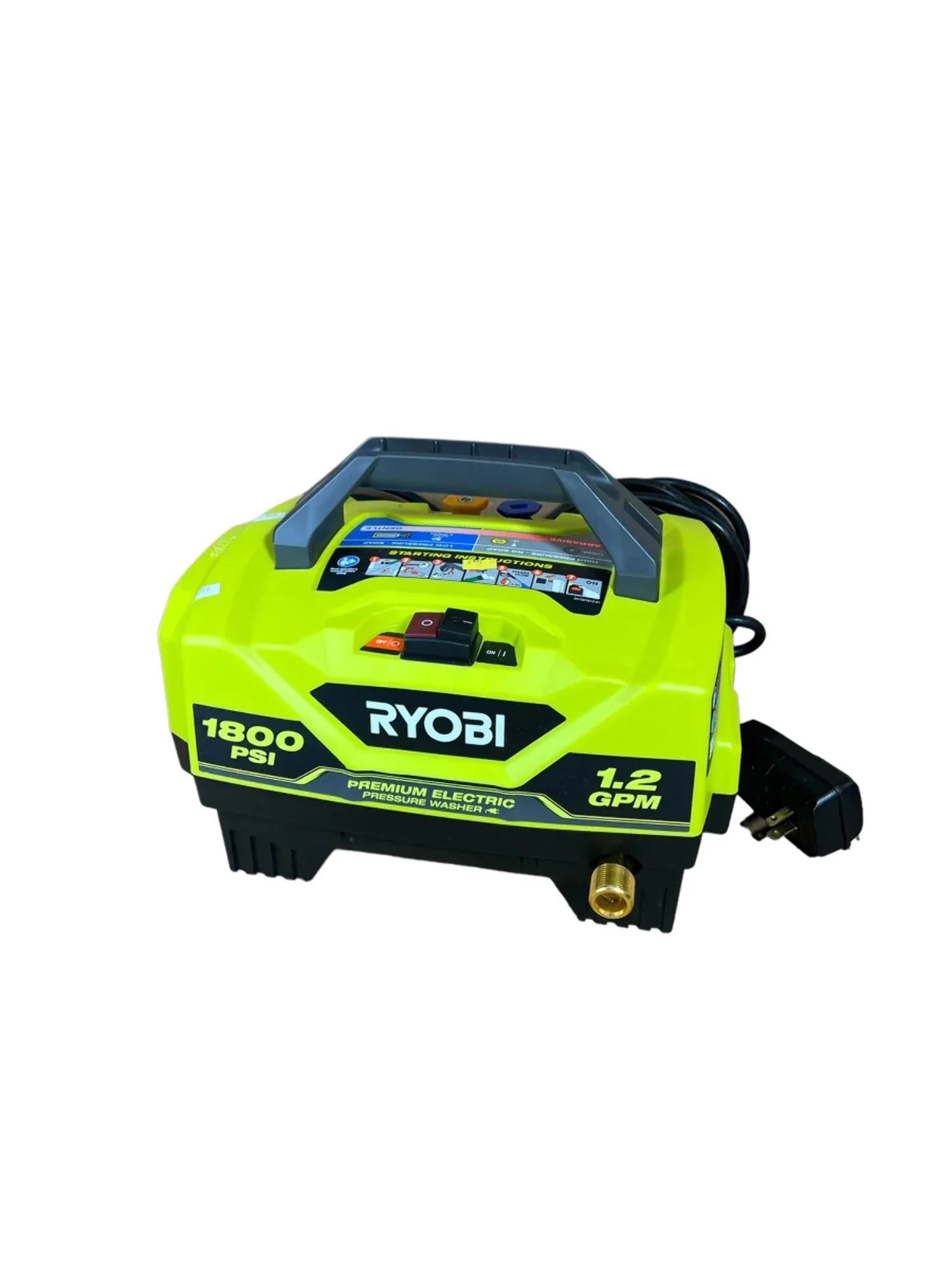 RYOBI 1800 PSI 1.2 GPM Cold Water Electric Pressure Washer - Image 2