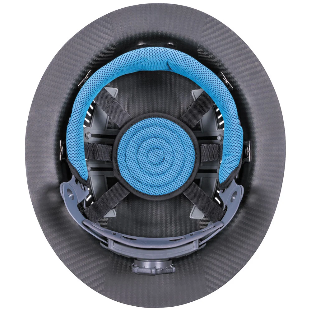 Klein Carbon Fiber Full Brim Hard Hat with Headlamp, Spartan Vented #60514 - KTF Painting Interior Exterior