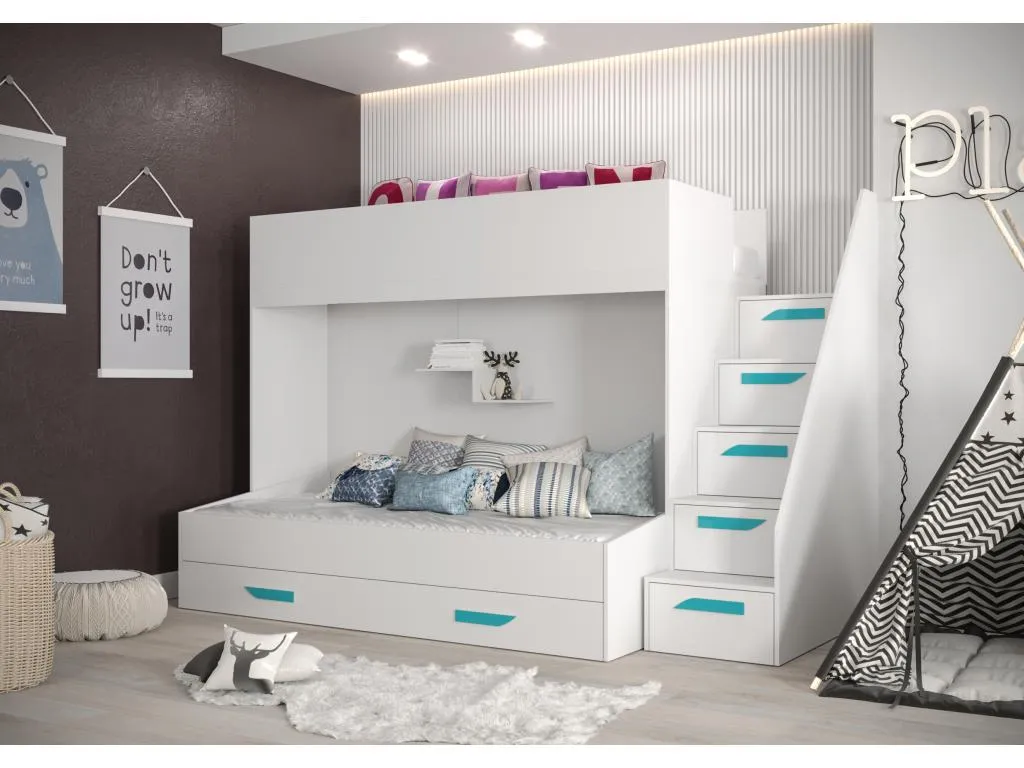 Decopractico 16 litera 247/165/135 (blanco/blanco/turquesa) 25093LMYF