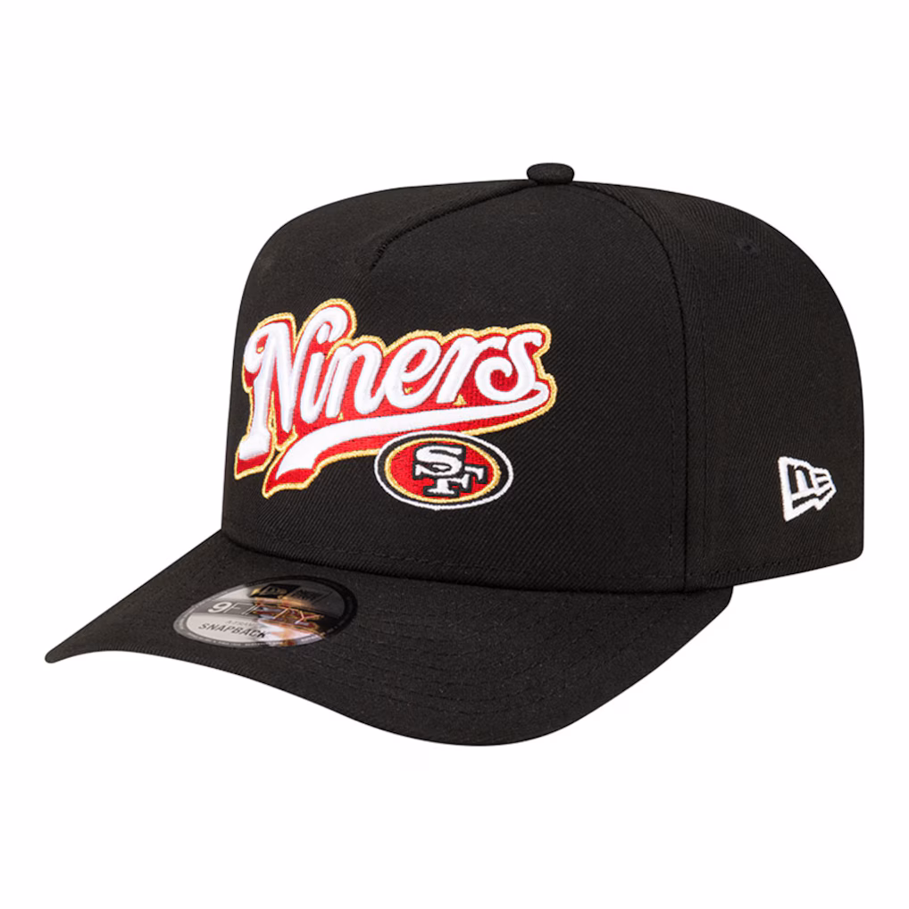 San Francisco 49ers New Era x Born X Raised Black 9FIFTY A-Frame Snapback Hat - Angled View