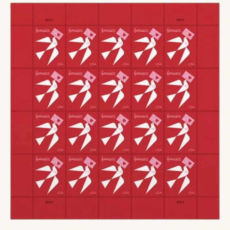 2024 Love Series First Class - Forever Postage Stamps(500 Stamps 25 Sheets)